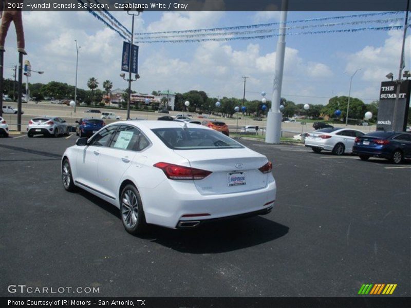 Casablanca White / Gray 2015 Hyundai Genesis 3.8 Sedan