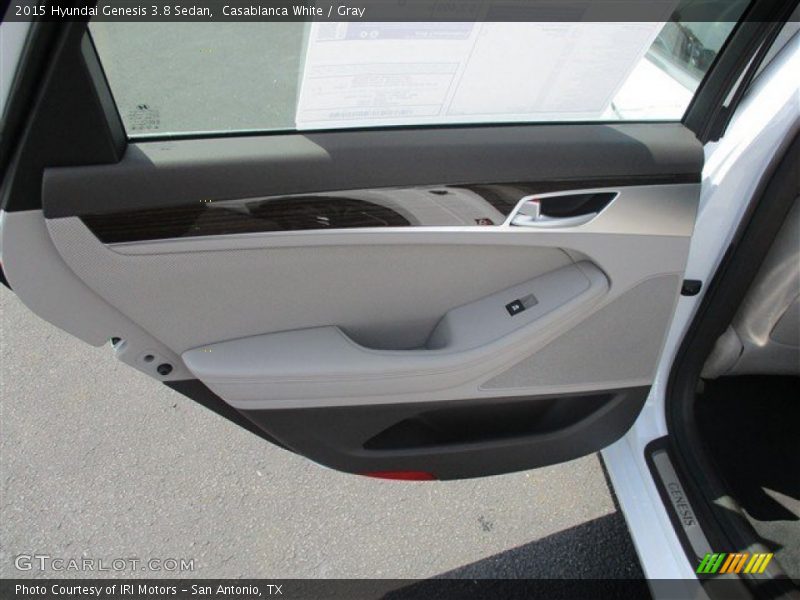 Casablanca White / Gray 2015 Hyundai Genesis 3.8 Sedan