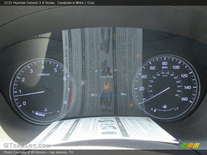 Casablanca White / Gray 2015 Hyundai Genesis 3.8 Sedan