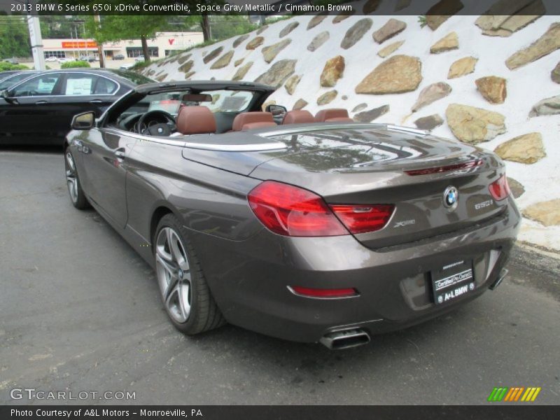 Space Gray Metallic / Cinnamon Brown 2013 BMW 6 Series 650i xDrive Convertible