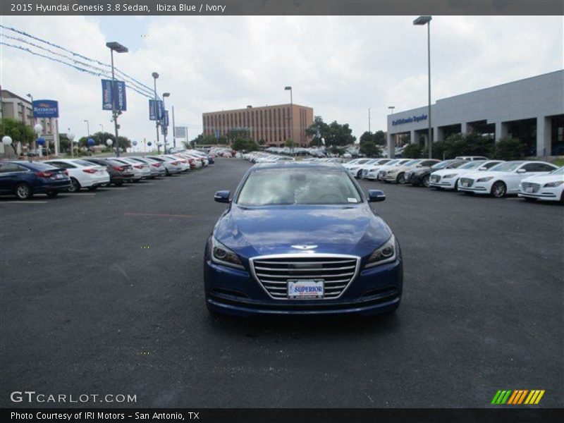 Ibiza Blue / Ivory 2015 Hyundai Genesis 3.8 Sedan