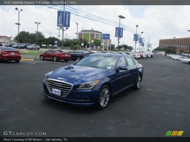 Ibiza Blue / Ivory 2015 Hyundai Genesis 3.8 Sedan
