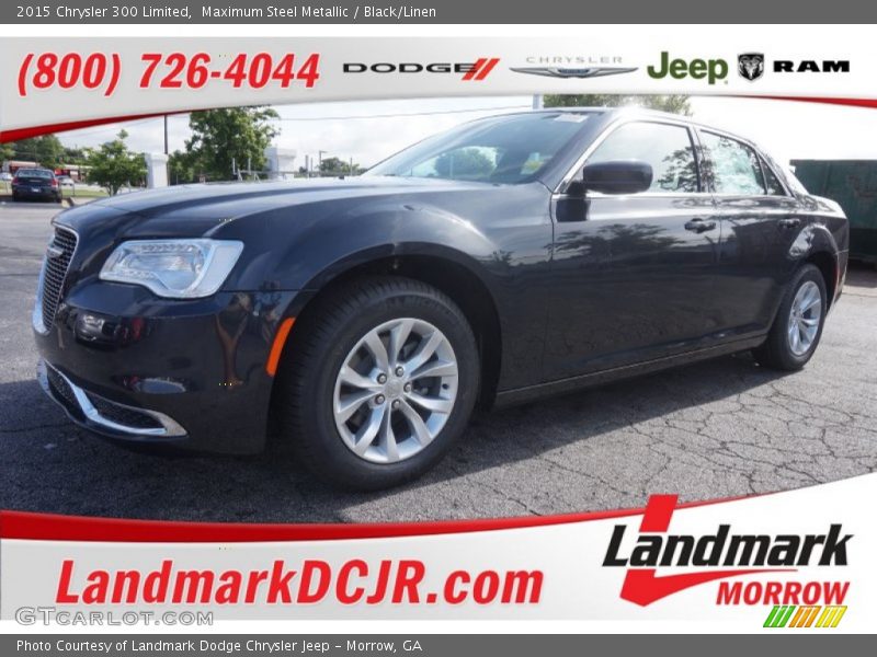 Maximum Steel Metallic / Black/Linen 2015 Chrysler 300 Limited