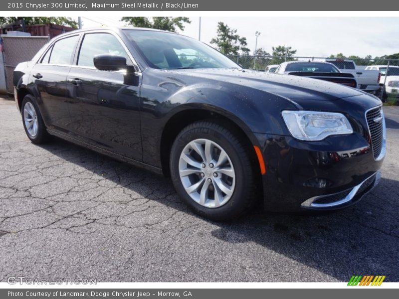 Maximum Steel Metallic / Black/Linen 2015 Chrysler 300 Limited