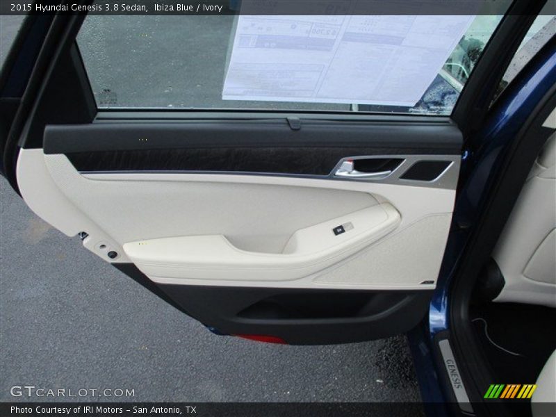 Ibiza Blue / Ivory 2015 Hyundai Genesis 3.8 Sedan