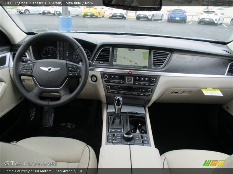 Ibiza Blue / Ivory 2015 Hyundai Genesis 3.8 Sedan