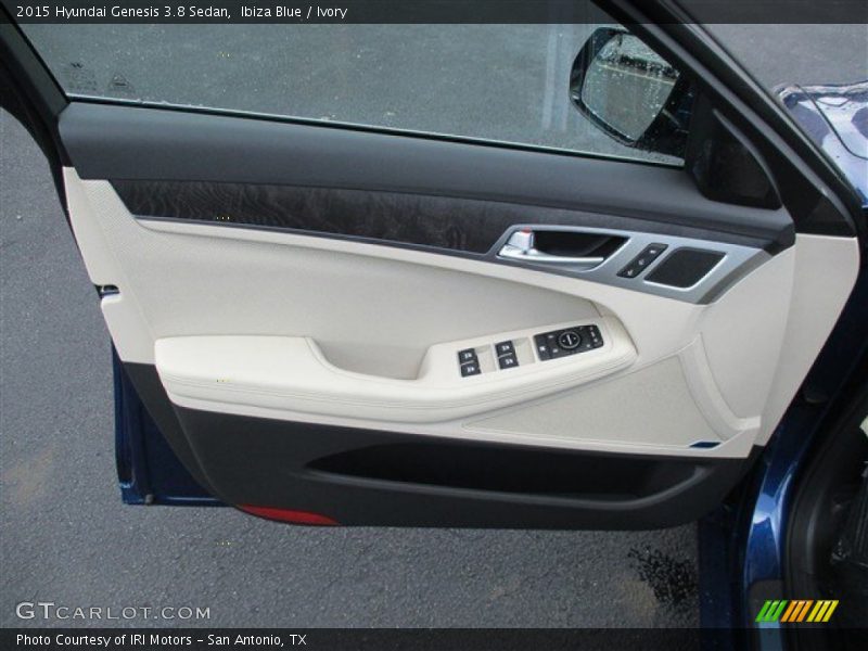 Ibiza Blue / Ivory 2015 Hyundai Genesis 3.8 Sedan