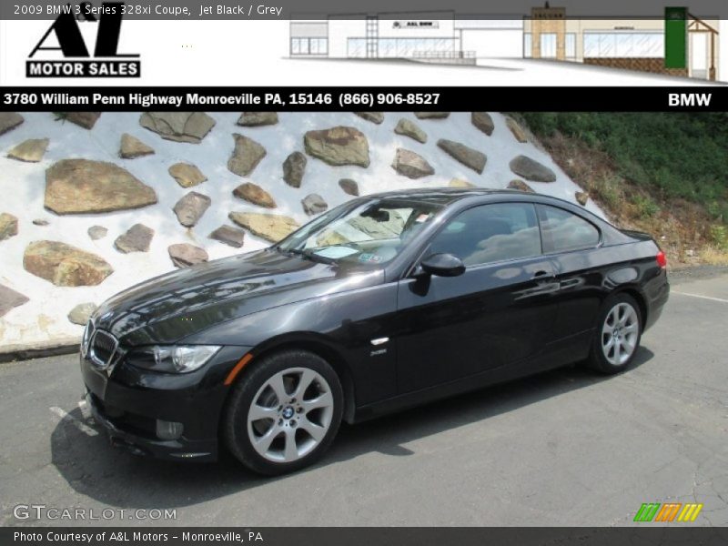 Jet Black / Grey 2009 BMW 3 Series 328xi Coupe