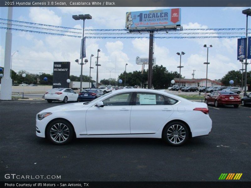 Casablanca White / Black 2015 Hyundai Genesis 3.8 Sedan