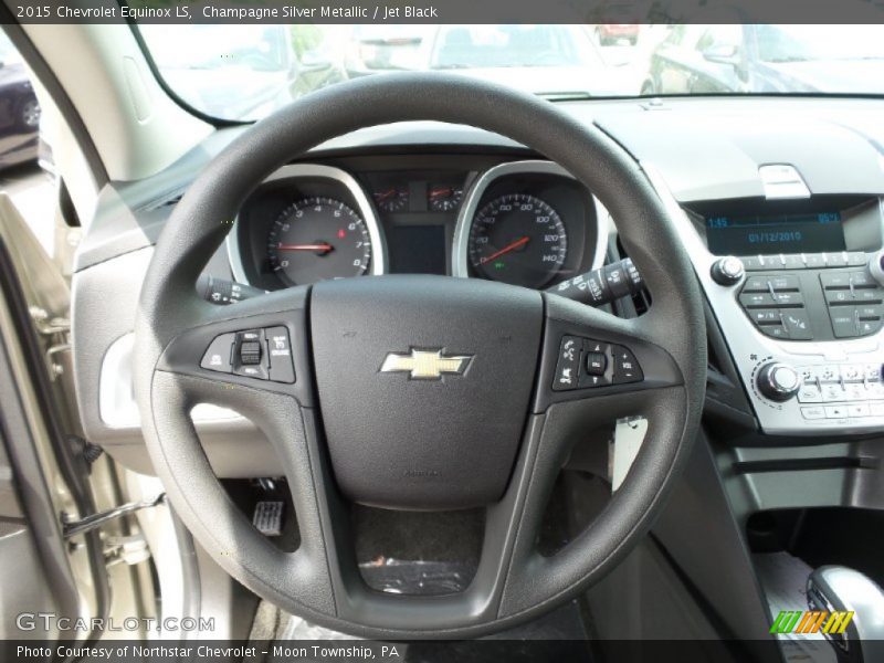 Champagne Silver Metallic / Jet Black 2015 Chevrolet Equinox LS