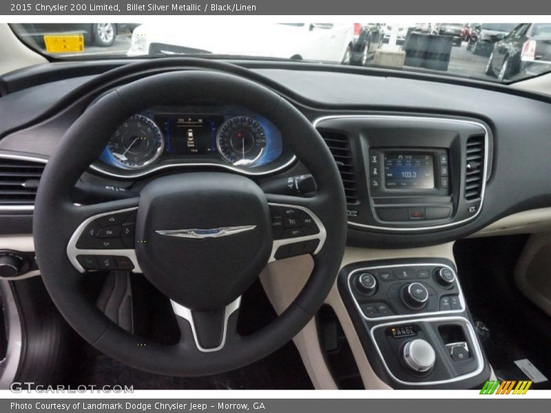 Billet Silver Metallic / Black/Linen 2015 Chrysler 200 Limited