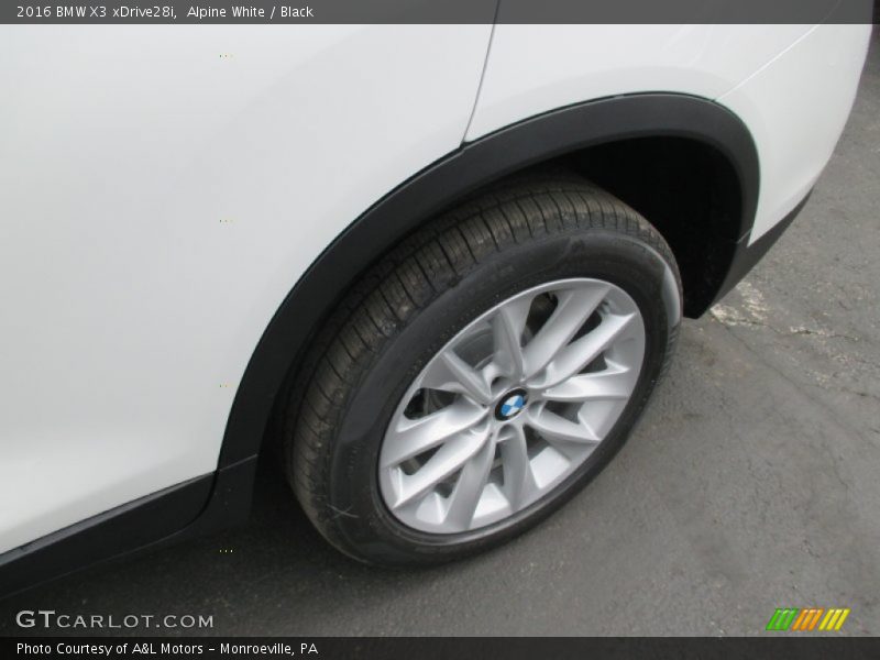 Alpine White / Black 2016 BMW X3 xDrive28i