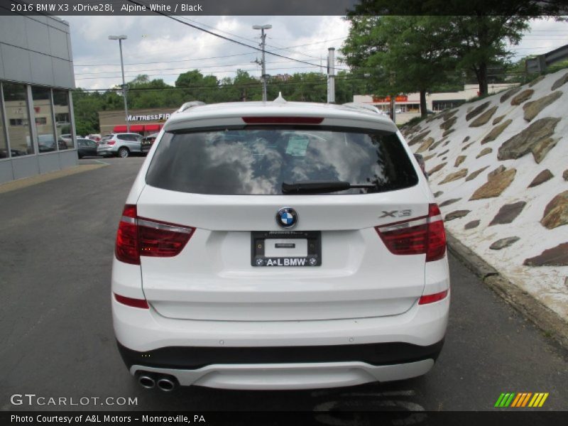 Alpine White / Black 2016 BMW X3 xDrive28i