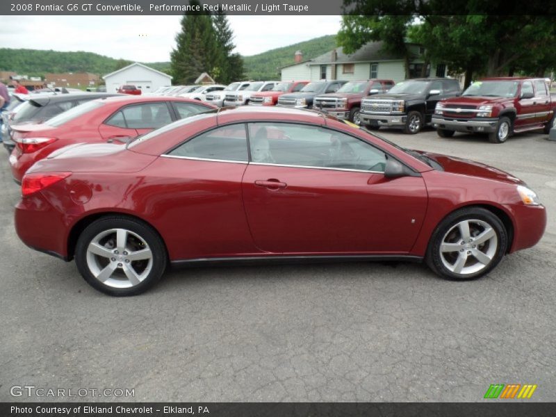 Performance Red Metallic / Light Taupe 2008 Pontiac G6 GT Convertible