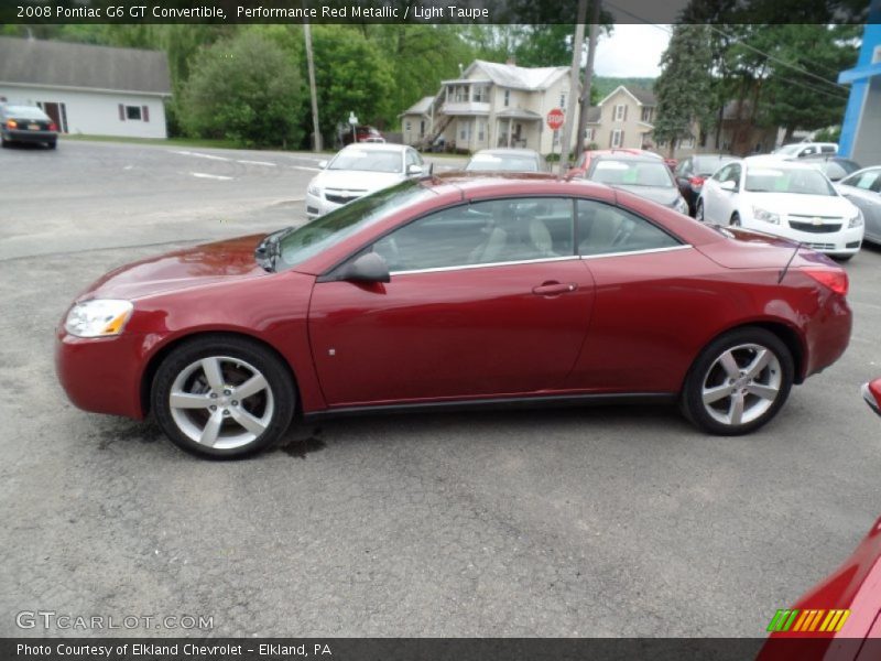Performance Red Metallic / Light Taupe 2008 Pontiac G6 GT Convertible