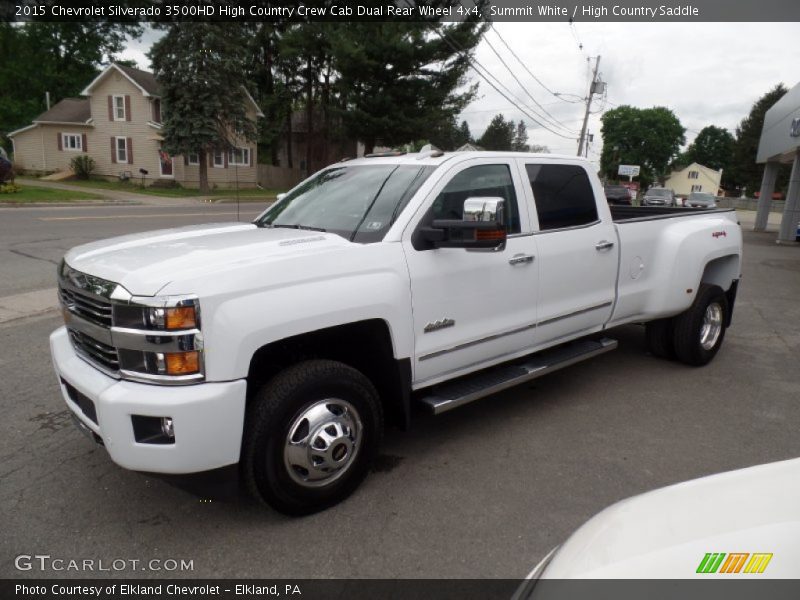 Front 3/4 View of 2015 Silverado 3500HD High Country Crew Cab Dual Rear Wheel 4x4