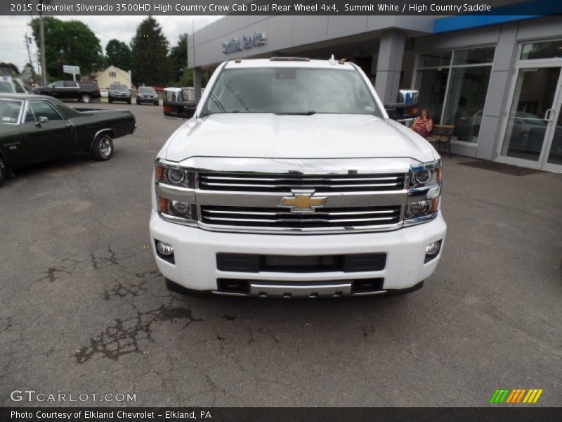 Summit White / High Country Saddle 2015 Chevrolet Silverado 3500HD High Country Crew Cab Dual Rear Wheel 4x4