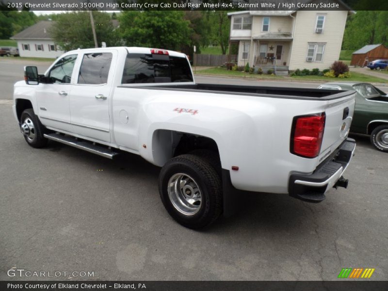 Summit White / High Country Saddle 2015 Chevrolet Silverado 3500HD High Country Crew Cab Dual Rear Wheel 4x4