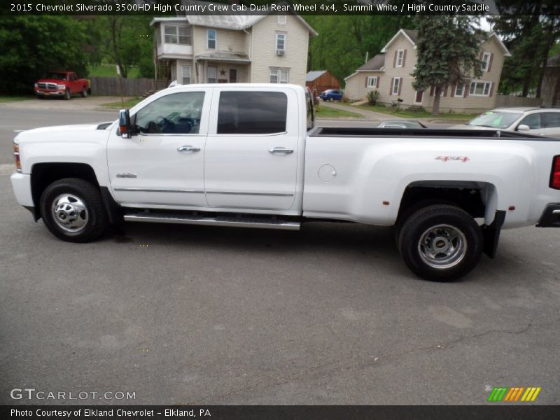 Summit White / High Country Saddle 2015 Chevrolet Silverado 3500HD High Country Crew Cab Dual Rear Wheel 4x4