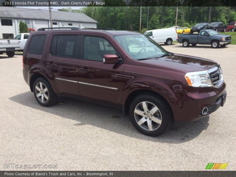 Dark Cherry Pearl / Beige 2013 Honda Pilot Touring 4WD