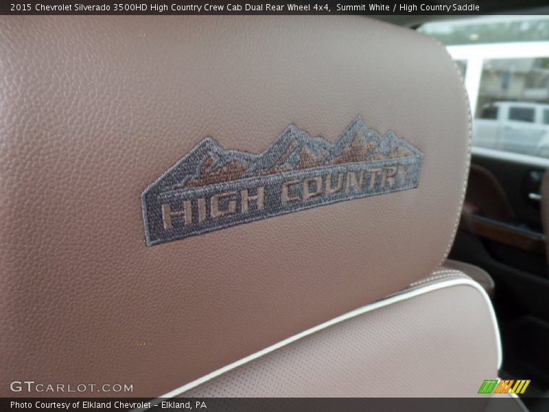 Summit White / High Country Saddle 2015 Chevrolet Silverado 3500HD High Country Crew Cab Dual Rear Wheel 4x4