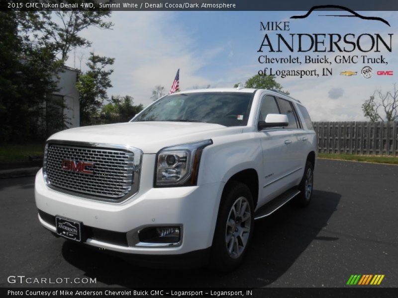 Summit White / Denali Cocoa/Dark Atmosphere 2015 GMC Yukon Denali 4WD