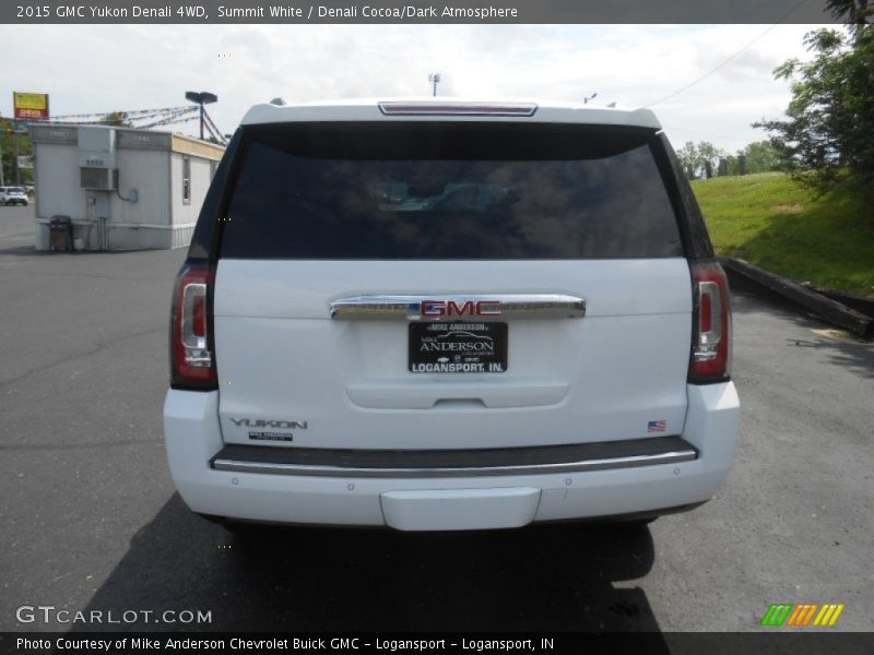 Summit White / Denali Cocoa/Dark Atmosphere 2015 GMC Yukon Denali 4WD