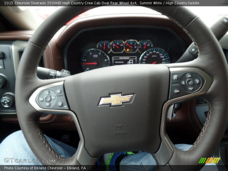 Summit White / High Country Saddle 2015 Chevrolet Silverado 3500HD High Country Crew Cab Dual Rear Wheel 4x4