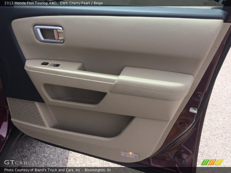 Dark Cherry Pearl / Beige 2013 Honda Pilot Touring 4WD