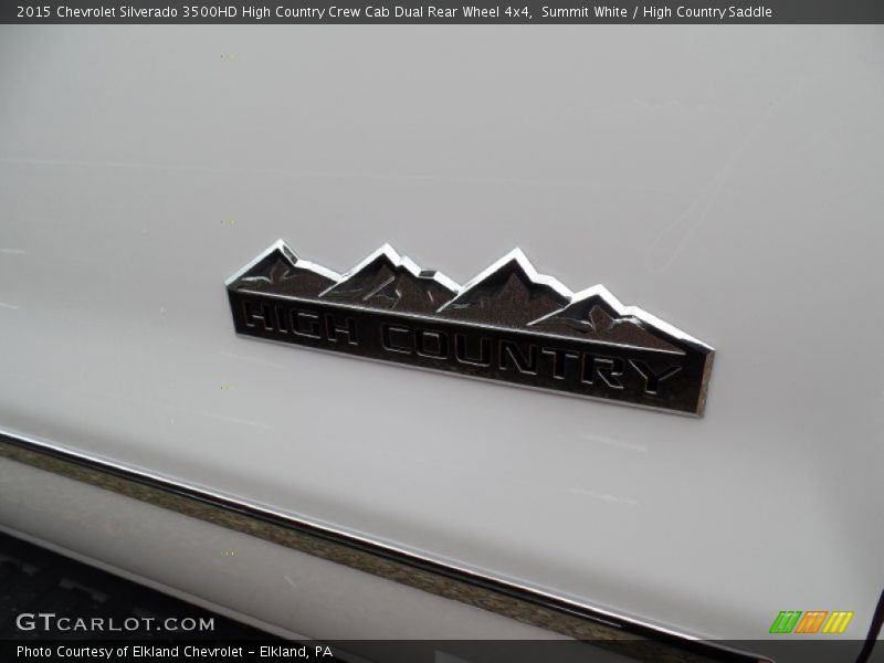 Summit White / High Country Saddle 2015 Chevrolet Silverado 3500HD High Country Crew Cab Dual Rear Wheel 4x4