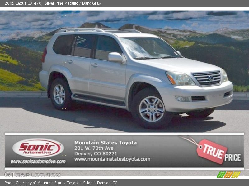 Silver Pine Metallic / Dark Gray 2005 Lexus GX 470