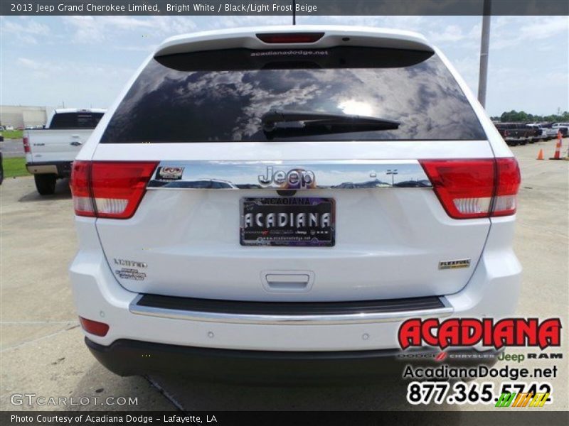 Bright White / Black/Light Frost Beige 2013 Jeep Grand Cherokee Limited