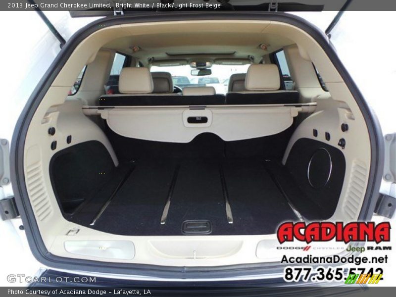 Bright White / Black/Light Frost Beige 2013 Jeep Grand Cherokee Limited