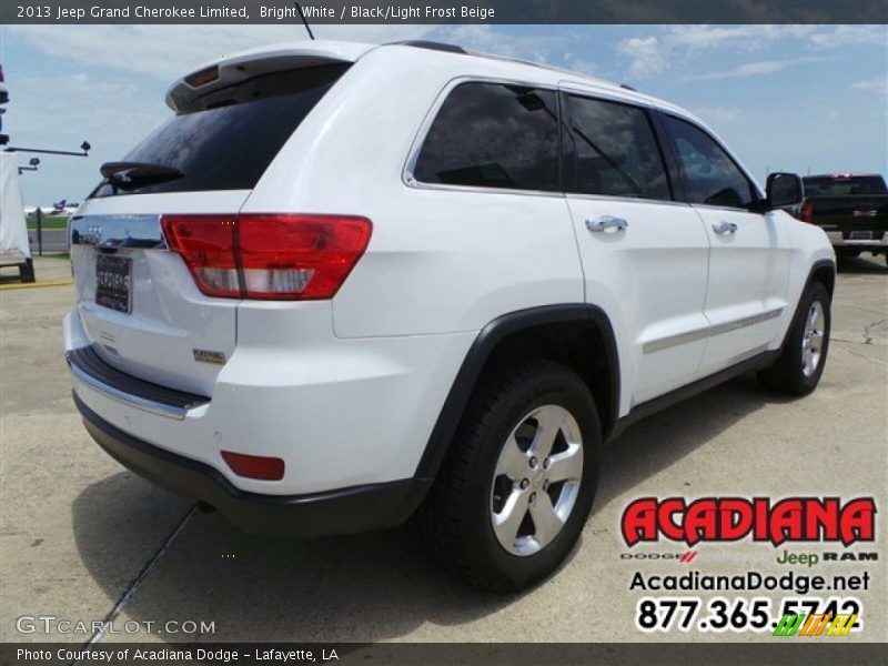 Bright White / Black/Light Frost Beige 2013 Jeep Grand Cherokee Limited