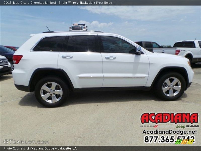 Bright White / Black/Light Frost Beige 2013 Jeep Grand Cherokee Limited