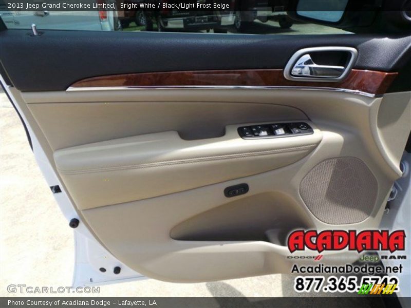 Bright White / Black/Light Frost Beige 2013 Jeep Grand Cherokee Limited