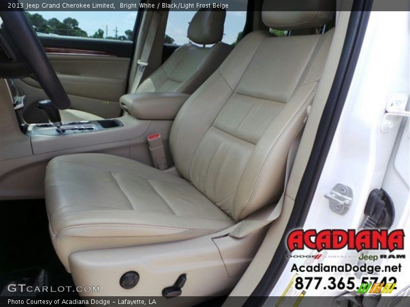 Bright White / Black/Light Frost Beige 2013 Jeep Grand Cherokee Limited