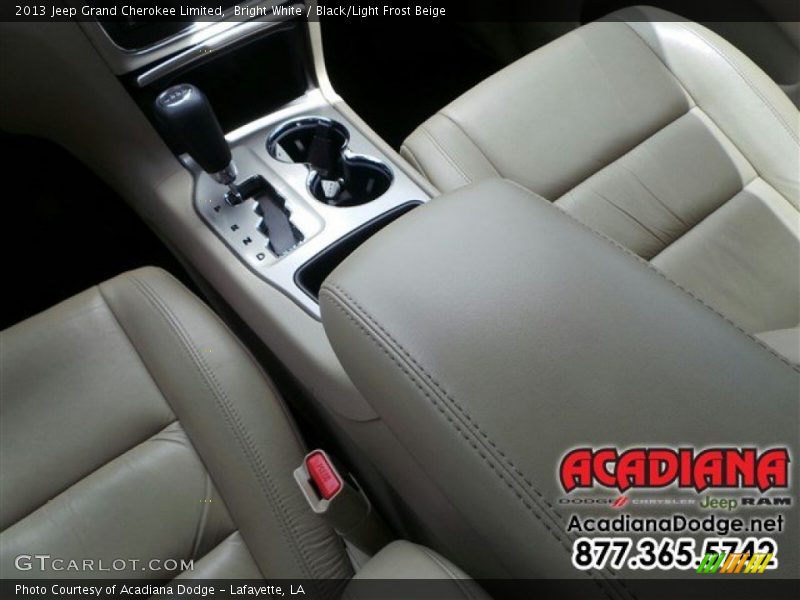 Bright White / Black/Light Frost Beige 2013 Jeep Grand Cherokee Limited