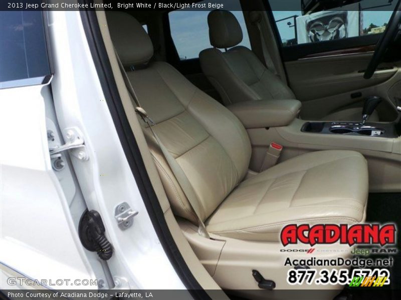 Bright White / Black/Light Frost Beige 2013 Jeep Grand Cherokee Limited