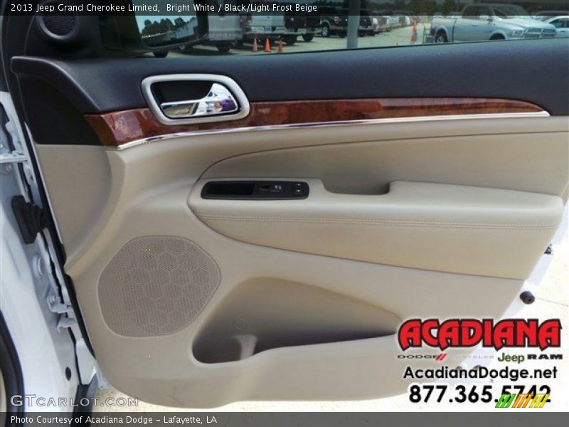Bright White / Black/Light Frost Beige 2013 Jeep Grand Cherokee Limited