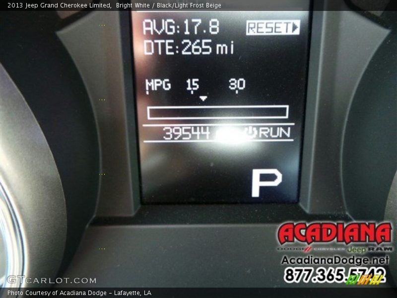 Bright White / Black/Light Frost Beige 2013 Jeep Grand Cherokee Limited