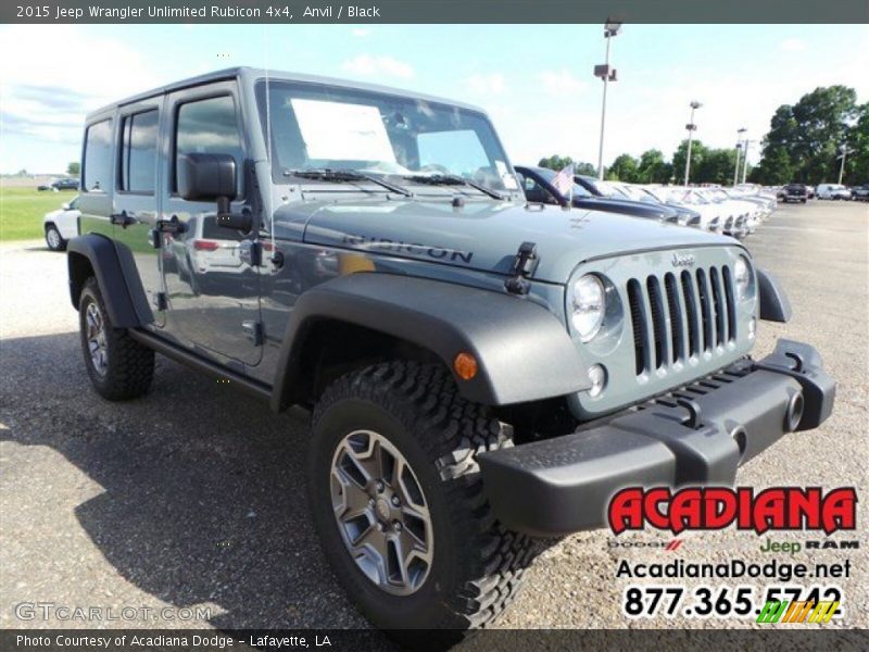 Anvil / Black 2015 Jeep Wrangler Unlimited Rubicon 4x4