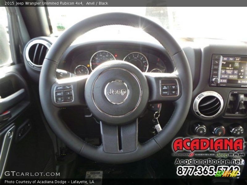 Anvil / Black 2015 Jeep Wrangler Unlimited Rubicon 4x4