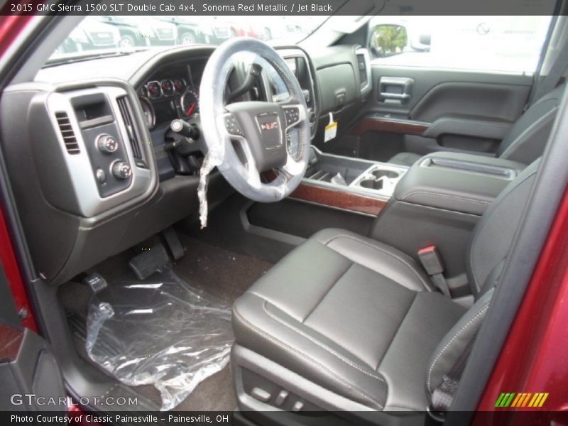 Sonoma Red Metallic / Jet Black 2015 GMC Sierra 1500 SLT Double Cab 4x4