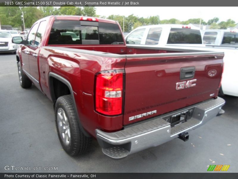 Sonoma Red Metallic / Jet Black 2015 GMC Sierra 1500 SLT Double Cab 4x4