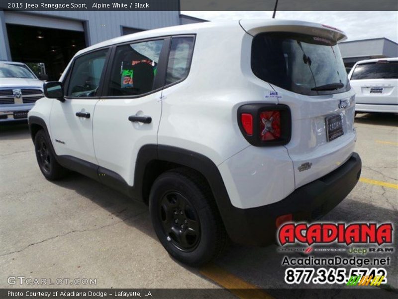 Alpine White / Black 2015 Jeep Renegade Sport