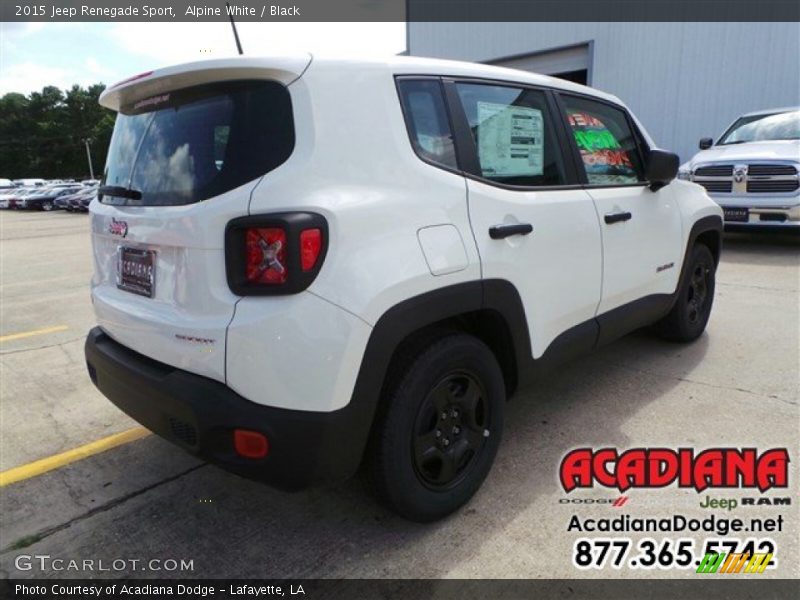 Alpine White / Black 2015 Jeep Renegade Sport