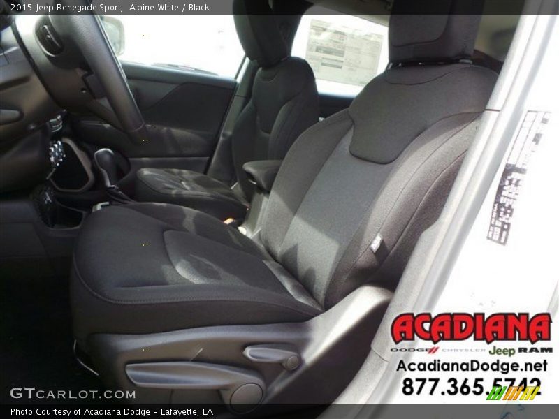 Alpine White / Black 2015 Jeep Renegade Sport