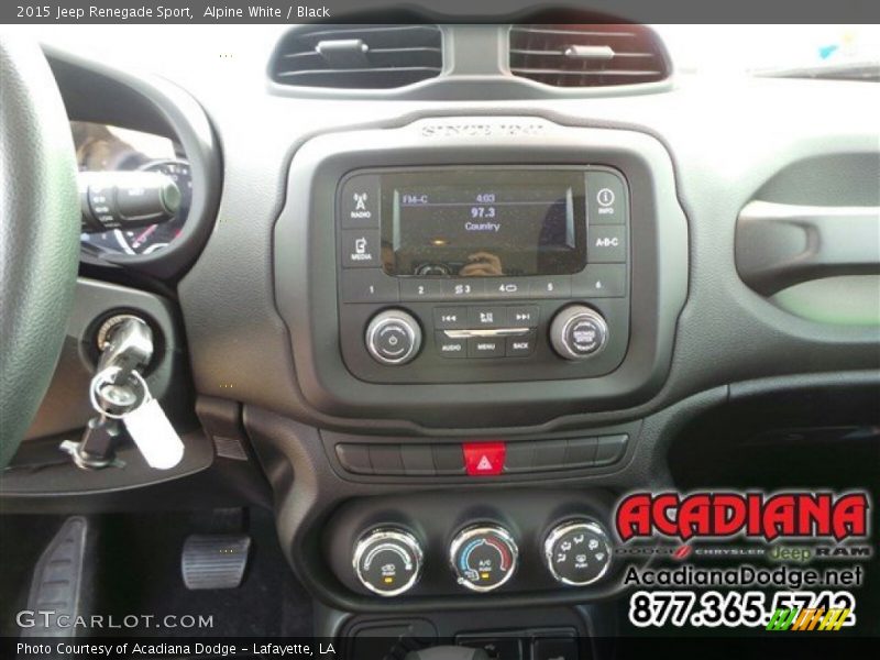 Alpine White / Black 2015 Jeep Renegade Sport