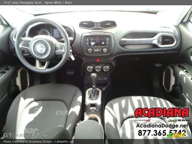 Alpine White / Black 2015 Jeep Renegade Sport